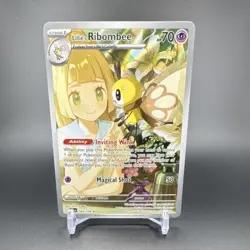 Pokemon Lillie's Ribombee Full Art Holo Illustration Rare 70 HP 164/159 English - Image 1