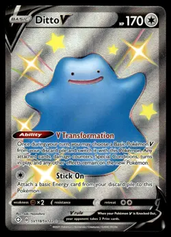 Ditto V #SV118 - Shiny Holo Rare - Pokemon Shining Fates - Image 1