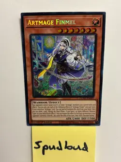 Artmage Finmel Secret Rare DUAD-EN009 NM 1st Edition Yu-Gi-Oh! - Image 1