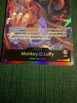 Monkey.D.Luffy OP05-060 ONE PIECE Tcg Card Game NM PURPLE Leader - Image 2