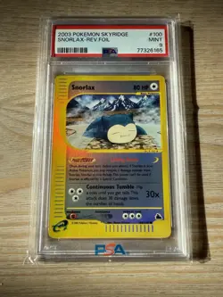 Pokemon Snorlax Skyridge 100/144 Reverse Holo PSA 9 - Image 1