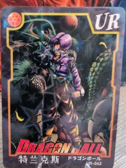 Trunks UR-042 Dragon Ball Super Heroes Thick Star Foil Anime Card Nimbus DBZ - Image 1