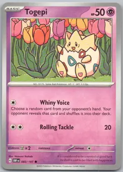 Togepi 083 Obsidian Flames Normal Psychic Pokemon Card NM - Image 1