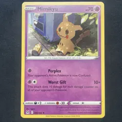 Pokemon TCG Mimikyu 80/196 Rare 2022 Near Mint Card Bon Holo - Image 1