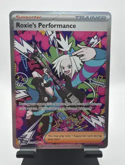 Pokemon Roxie's Performance Full Art Trainer-Supporter Holo Card 121/086 English - Image 1
