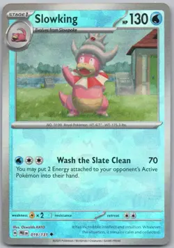 Slowpoke 018 Prismatic Evolutions Master Ball Water Pokemon Card NM - Image 1