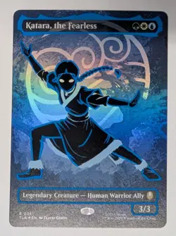 Katara, the Fearless (Borderless Battle Pose) - Neon Ink Foil - TLA - NM - MTG - Image 1