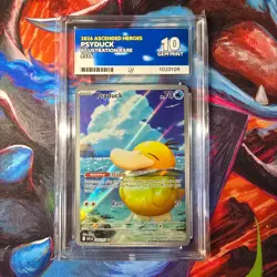 Pokemon TCG Psyduck Ascended Heroes 226/217 Ace 10 Gem Mint Perfect Subgrades - Image 1