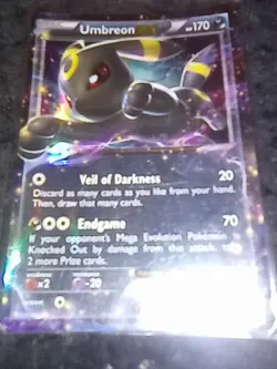 Pokemon Umbreon EX TCG Holo Card 55/124 Ultra Rare XY Fates Collide - Image 1