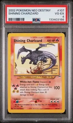 2002 POKEMON NEO DESTINY #107 SHINING CHARIZARD PSA 4 VG-EX - Image 1
