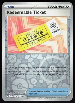 Redeemable Ticket 156/159 Uncommon Journey Together Pokemon Reverse Holo NM - Image 1