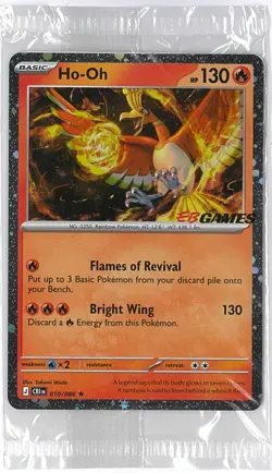 New Sealed HO-OH 010/086 Pokemon Chaos Rising EB Games Stamp Rare Stamped Promo - Image 1