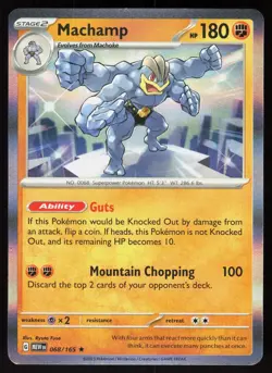 Machamp 068/165 Rare 151 Pokemon Holo Near Mint - Image 1