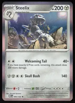 Steelix 093/132 Rare Mega Evolution Pokemon Holo Near Mint - Image 1