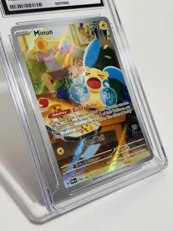 CGC 8.5 - Minun Illustration Rare 194/182 (Pokemon Paradox Rift) - Image 2