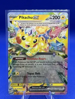 Pokemon Pikachu TCG Surging Sparks EX Double Rare Holo Card 057/191 NM Condition - Image 1