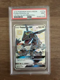 Rayquaza GX 177a/168 Alternate Art Holo 2018 Pokemon Card PSA 9 - Image 1