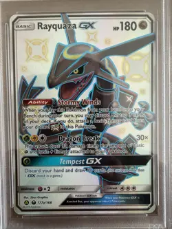 Rayquaza GX 177a/168 Alternate Art Holo 2018 Pokemon Card PSA 9 - Image 2
