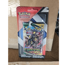 Pokemon TCG Evolving Skies English Booster Packs (2) 10 Cards Each w/ Metal Pin - Image 1