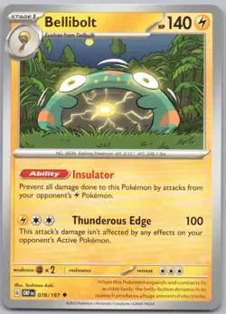 Bellibolt 078 Obsidian Flames Normal Lightning Pokemon Card NM - Image 1