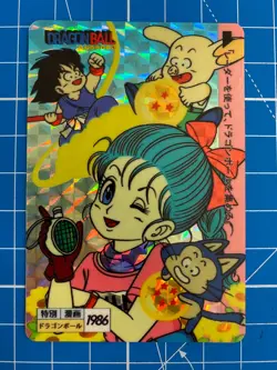 Carte Dragon Ball Carddass Hondan Card Prism Bulma Songoku Saga 1986 - Image 1
