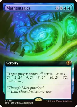 Mathemagics Foil Extended Art Secrets of Strixhaven NM MTG - Image 1