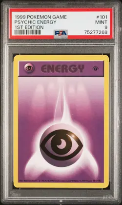 1999 POKEMON BASE SET 1ST EDITION #101 PSYCHIC ENERGY PSA 9 - Image 1