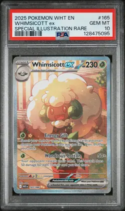 2025 POKEMON WHT EN-WHITE FLARE SPECIAL ILLUSTRATION RARE WHIMSICOTT EX PSA 10 - Image 1