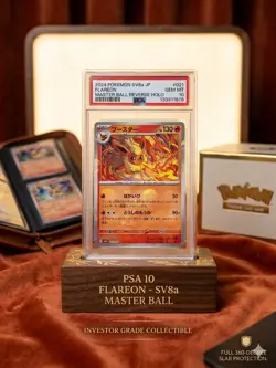 PSA 10 Flareon 021/187 Master Ball Pattern Holo 2024 Pokemon SV8a JP - Image 1