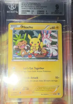 Pokemon Pikachu XY95 Holo Promo 2016 English BGS 9 Mint XY Black Star - Image 3