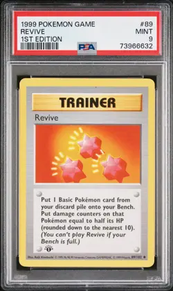1999 POKEMON BASE SET 1ST EDITION #89 REVIVE PSA 9 - Image 1