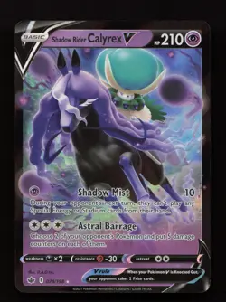 Shadow Rider Calyrex V 074/198 Holo Rare V Chilling Reign Pokemon Near Mint - Image 1