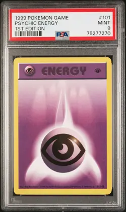 1999 POKEMON BASE SET 1ST EDITION #101 PSYCHIC ENERGY PSA 9 - Image 1