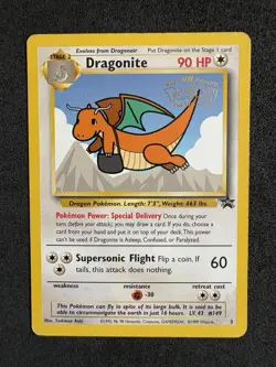 Dragonite 5 1999 WB Movie Black Star Promo Rare WOTC Nintendo Pokemon - Image 1