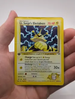 Lt. Surge's Electabuzz 6/132 Holo Rare Gym Heroes Pokemon 1st Edition Holo - Image 1