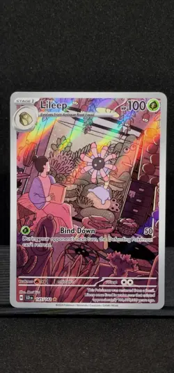 Pokemon - Lileep 145/142 Sv07: Stellar Crown -Pack Fresh-NM - Blem And Whiting - Image 1