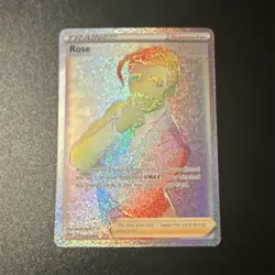 Pokemon Rose 196/189 Darkness Ablaze Secret Rare Full Art Holo Trainer - Image 1