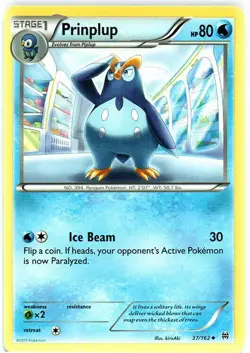 Prinplup 37/162 Breakthrough Uncommon Near Mint Pokemon DNA GAMES - Image 1
