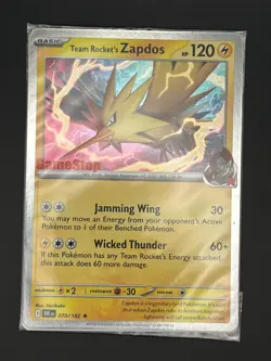 Team Rocket's Zapdos 070/182 Pokemon Destined Rivals GameStop Promo SEALED - Image 3
