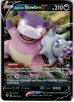 Galarian Slowbro V 099/189 - Darkness Ablaze NM - Image 1