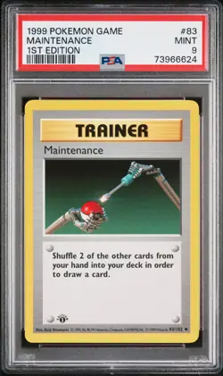 1999 POKEMON BASE SET 1ST EDITION #83 MAINTENANCE PSA 9 - Image 1