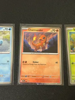 Pokemon 151 Black Star Promos- Cosmic Holo - Bulbasaur, Squirtle, Charmander NM - Image 3