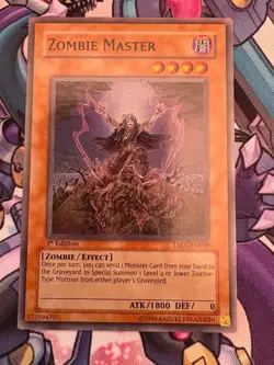 Zombie Master TAEV-EN039 SUPER RARE 1ST EDITION YuGiOh Card - Image 1
