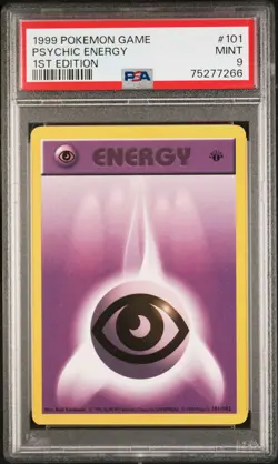 1999 POKEMON BASE SET 1ST EDITION #101 PSYCHIC ENERGY PSA 9 - Image 1