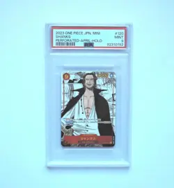 Shanks PSA7 2023 One Piece Japanese Saikyo Jump Mini Perforated-April-Holo - Image 1