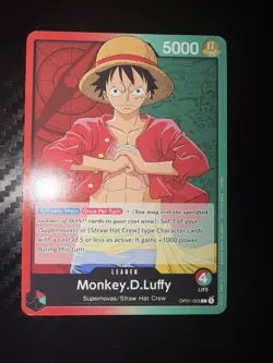 CARTE ONE PIECE - OP01-003 - DEMO ALPHA MONKEY D LUFFY PRE ERRATA ENGLISH - Image 1
