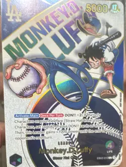 Bandai One Piece Card Game Monkey D. Luffy Leader Holo EB02-010 5000 EN - Image 1