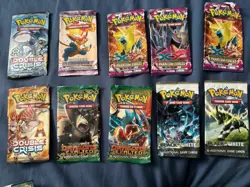 Pokemon Pack Sleeves, Old And New (no Cards) - Image 1