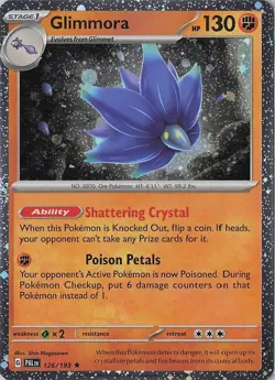 Glimmora - 126/193 - Pokemon Paldea Evolved Cosmos Holo Card NM - Image 1