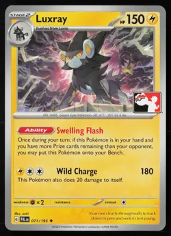Pokemon Luxray - 071/193 Prize Pack Series Cards Non-Holo Pack Fresh - NM - Image 1